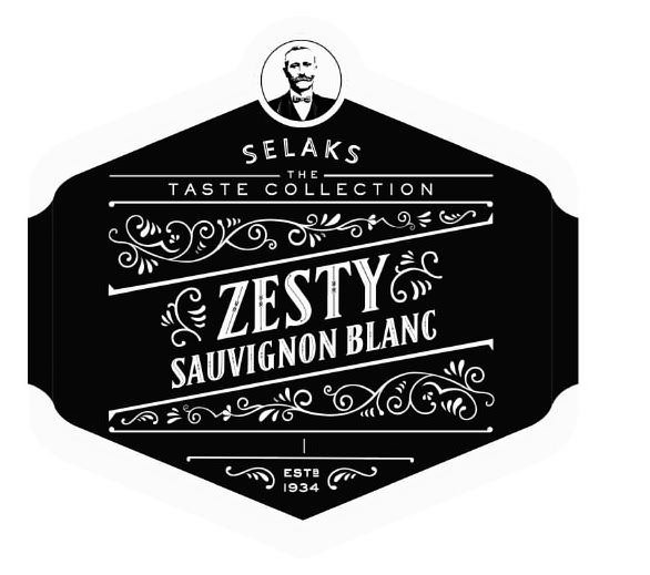  SELAKS THE TASTE COLLECTION ZESTY SAUVIGNON BLANC EST'B 1934