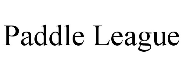 Trademark Logo PADDLE LEAGUE