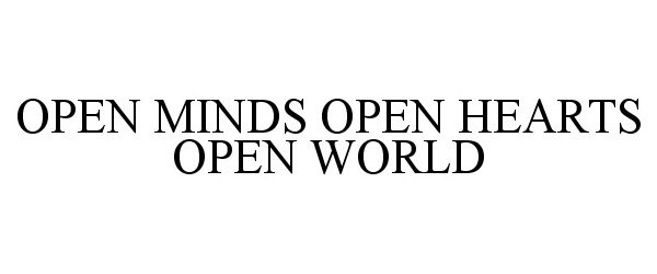 Trademark Logo OPEN MINDS OPEN HEARTS OPEN WORLDS