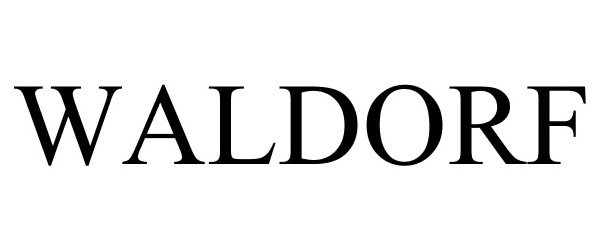 Trademark Logo WALDORF