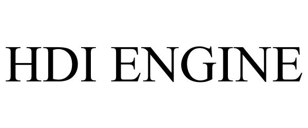 Trademark Logo HDI ENGINE