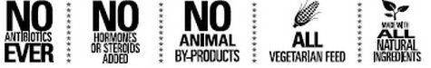 Trademark Logo NO ANTIBIOTICS EVER NO HORMONES OR STEROIDS ADDED NO ANIMAL BY-PRODUCTS ALL VEGETARIAN FEED MADE WITH ALL NATURAL INGREDIENTS