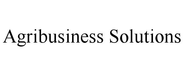  AGRIBUSINESS SOLUTIONS