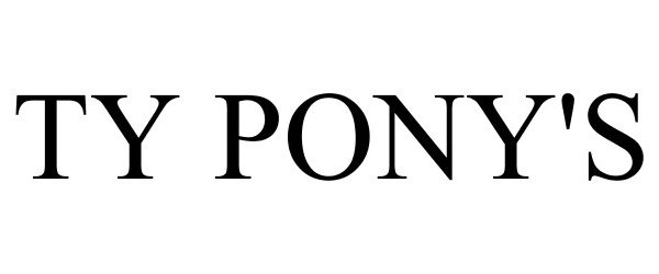 Trademark Logo TY PONY'S