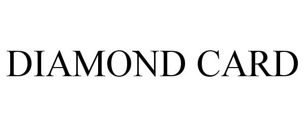 Trademark Logo DIAMOND CARD