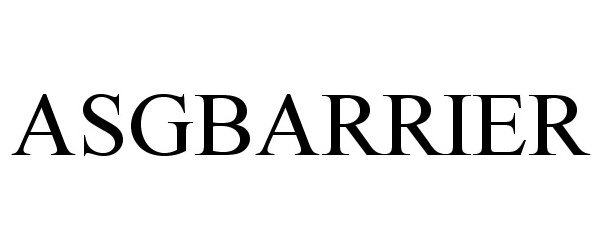 Trademark Logo ASGBARRIER