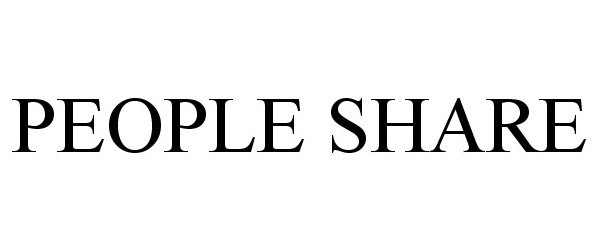 Trademark Logo PEOPLE SHARE