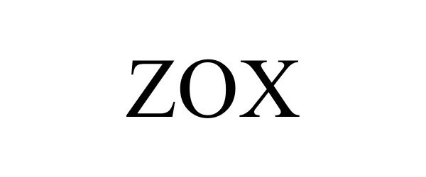 Trademark Logo ZOX