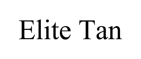 Trademark Logo ELITE TAN