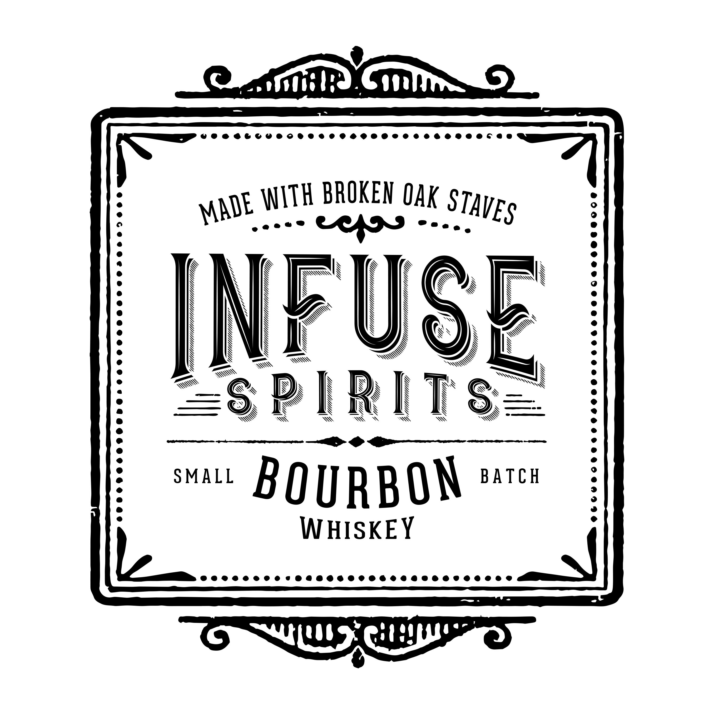  INFUSE SPIRITS MADE WITH BROKEN OAK STAVES SMALL BATCH BOURBON WHISKEY