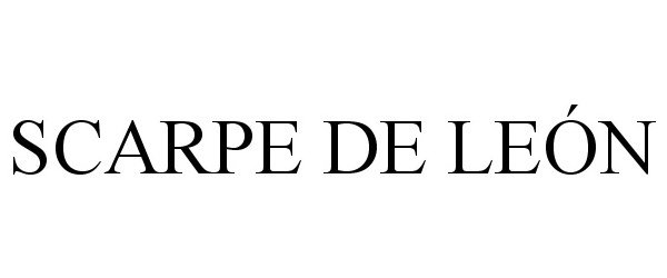 Trademark Logo SCARPE DE LEÓN