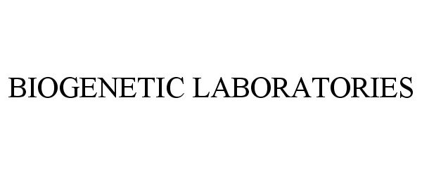 Trademark Logo BIOGENETIC LABORATORIES