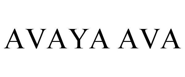 Trademark Logo AVAYA AVA