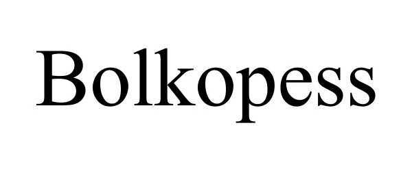 Trademark Logo BOLKOPESS