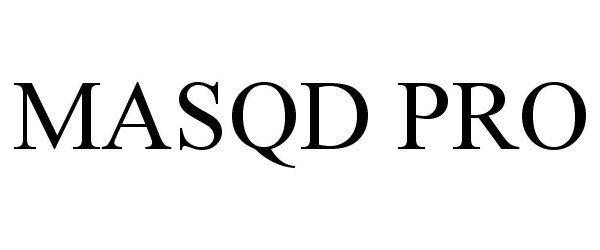 Trademark Logo MASQD PRO