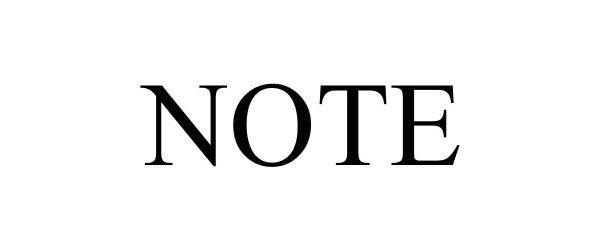 Trademark Logo NOTE