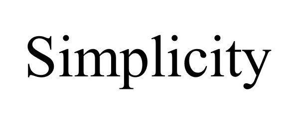Trademark Logo SIMPLICITY