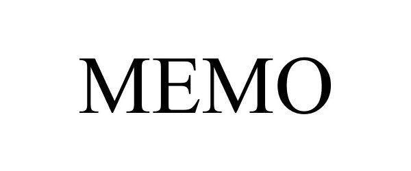Trademark Logo MEMO