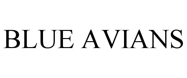 Trademark Logo BLUE AVIANS