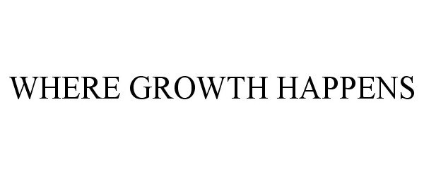 Trademark Logo WHERE GROWTH HAPPENS