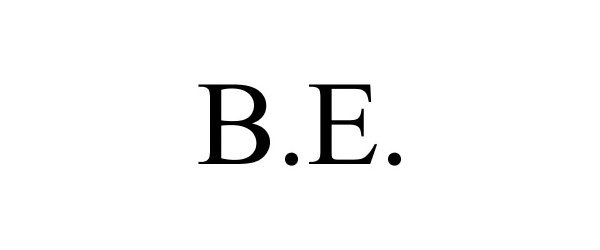 Trademark Logo B.E.