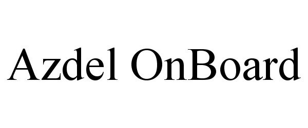 Trademark Logo AZDEL ONBOARD