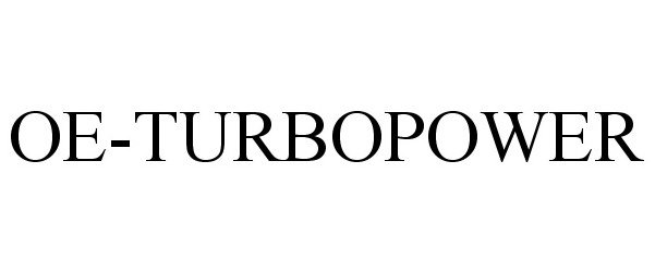 Trademark Logo OE-TURBOPOWER