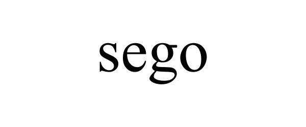 Trademark Logo SEGO