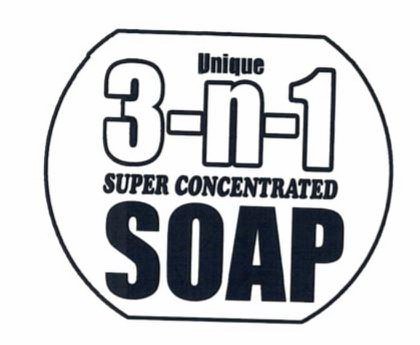 Trademark Logo UNIQUE 3-N-1 SUPER CONCENTRATED SOAP