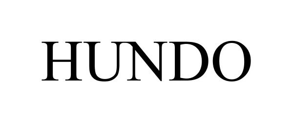 Trademark Logo HUNDO