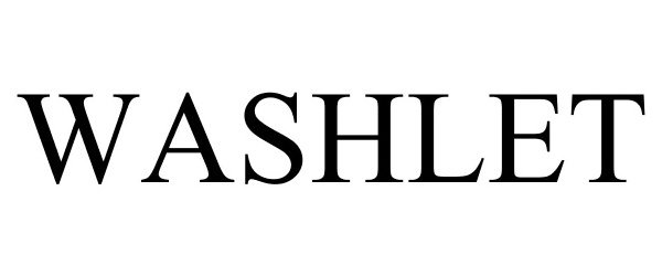 Trademark Logo WASHLET