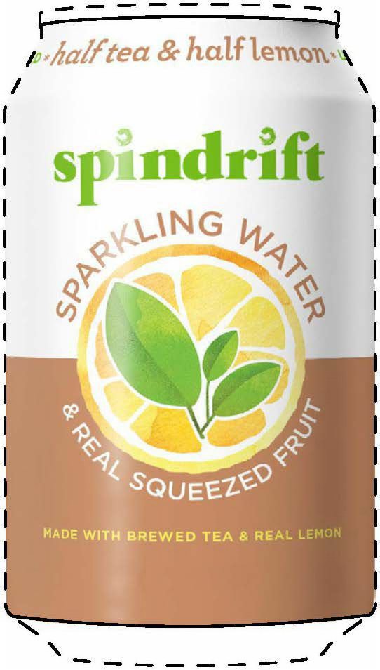  SPINDRIFT HALF TEA &amp; HALF LEMON UNSWEETENED SPARKLING WATER &amp; REAL SQUEEZED FRUIT MADE WITH BREWED TEA &amp; REAL LEMON