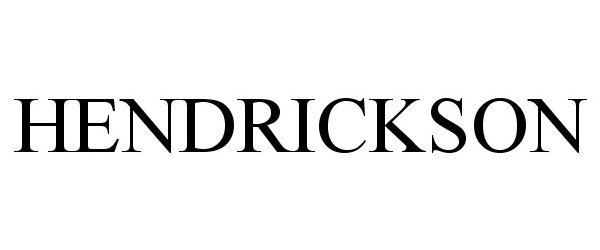 Trademark Logo HENDRICKSON