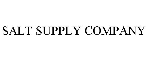 Trademark Logo SALT SUPPLY COMPANY