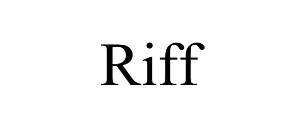 Trademark Logo RIFF