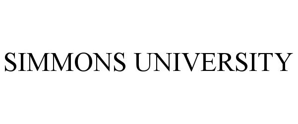 Trademark Logo SIMMONS UNIVERSITY