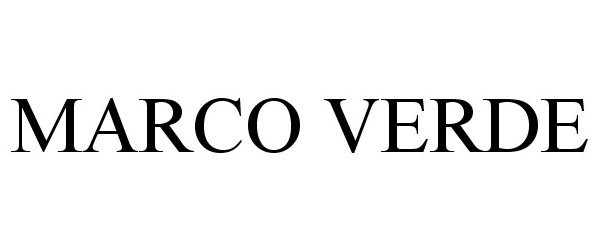 Trademark Logo MARCO VERDE