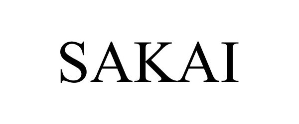 Trademark Logo SAKAI