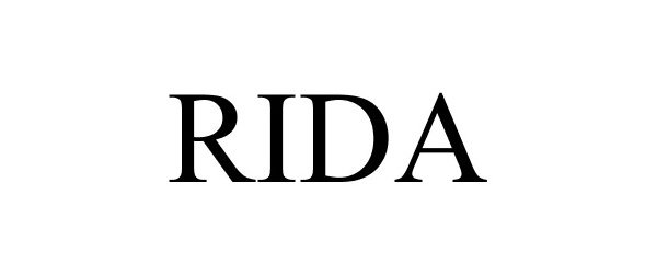 Trademark Logo RIDA