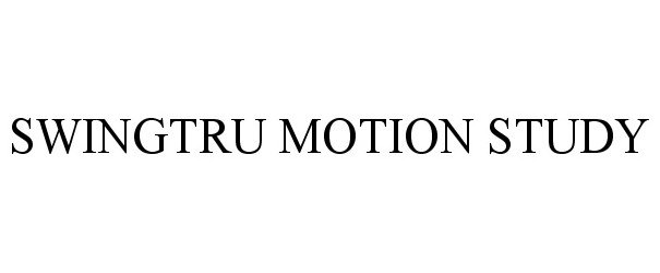 Trademark Logo SWINGTRU MOTION STUDY