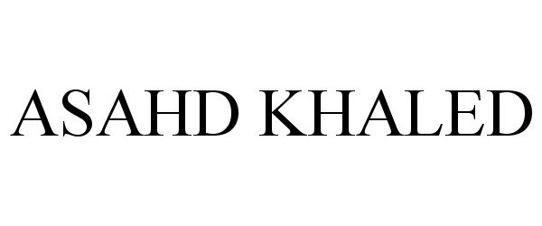 Trademark Logo ASAHD KHALED