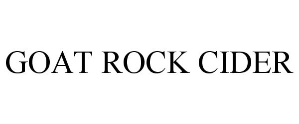 Trademark Logo GOAT ROCK CIDER
