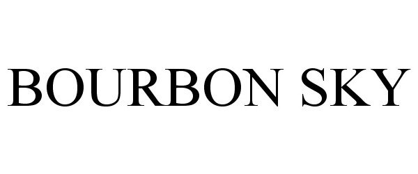 Trademark Logo BOURBON SKY