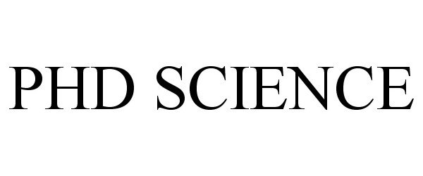 Trademark Logo PHD SCIENCE