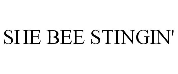 Trademark Logo SHE BEE STINGIN'