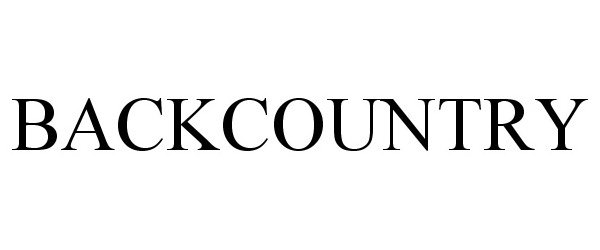 Trademark Logo BACKCOUNTRY