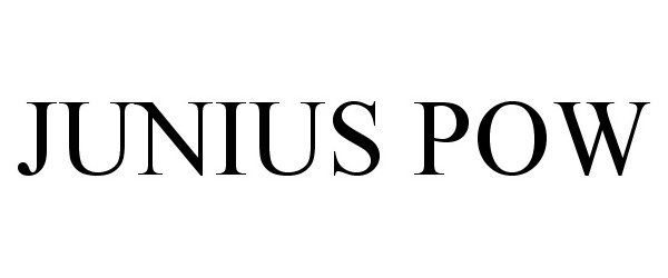 Trademark Logo JUNIUS POW