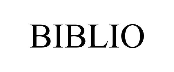 Trademark Logo BIBLIO
