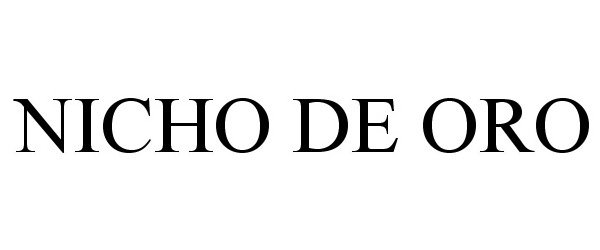 Trademark Logo NICHO DE ORO