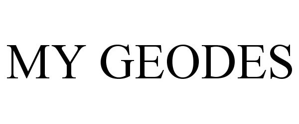 Trademark Logo MY GEODES